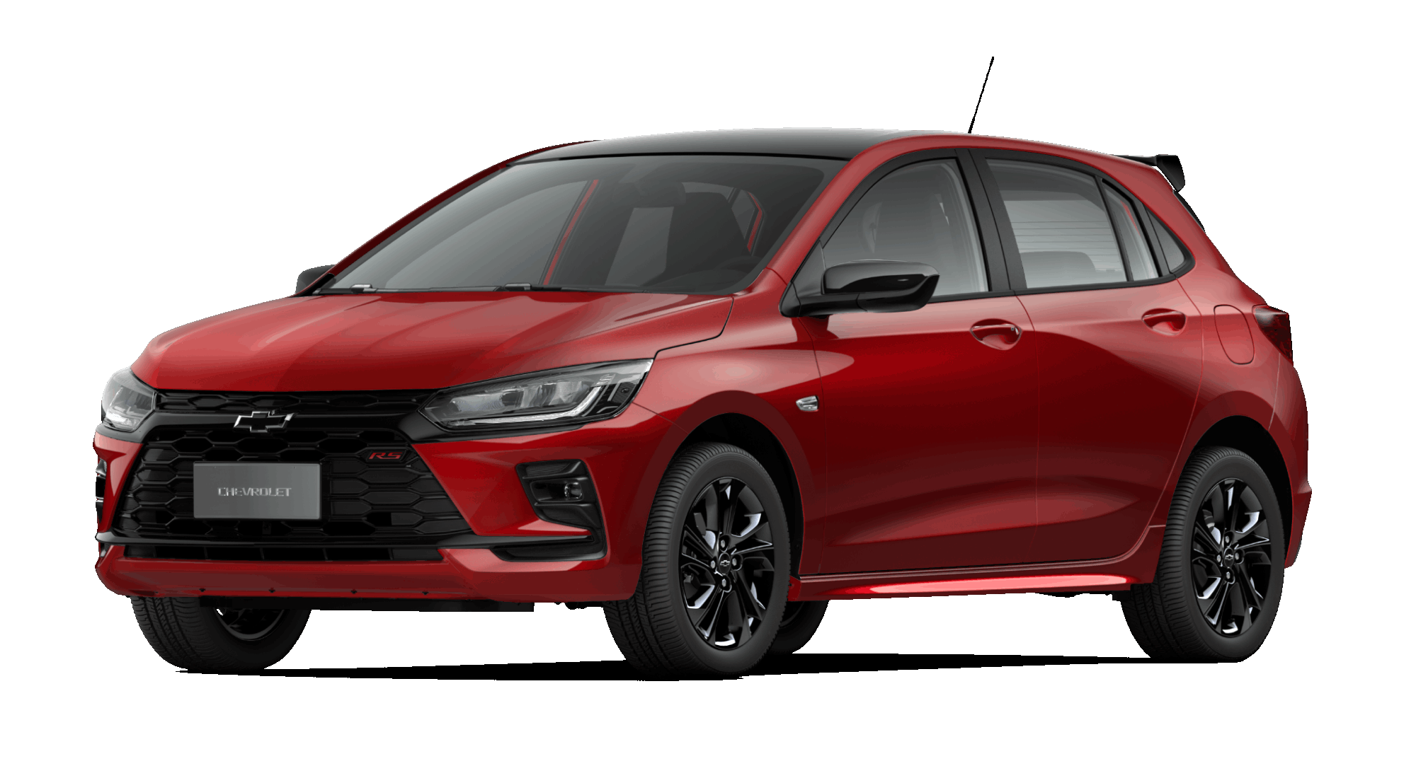 Chevrolet Onix RS rojo lateral